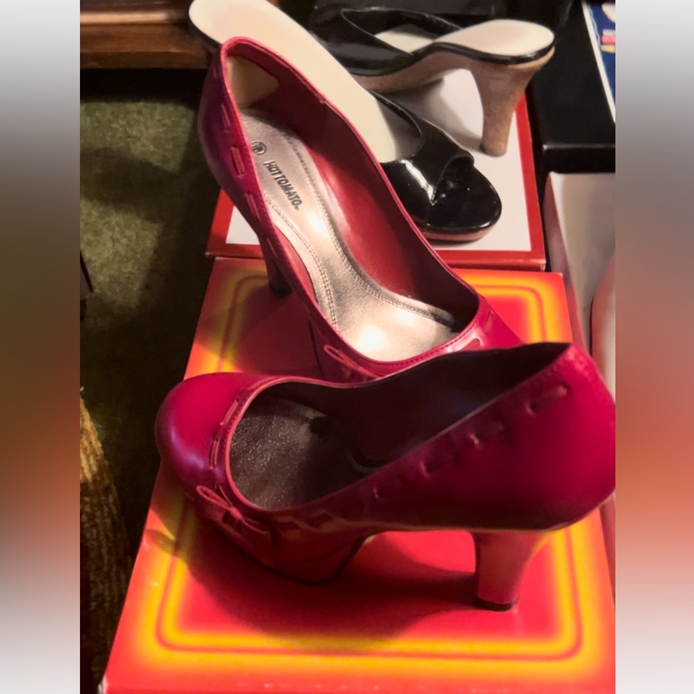 Hot tomato red heels